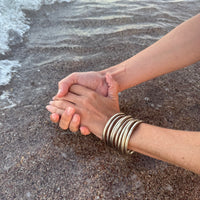 Single White Gold Metallic bracelet - Size 2