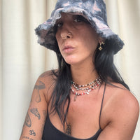 Marble & Embroidery Cotton Hat - Noit