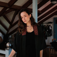 Cross stitch Embroidery - oversized kimono