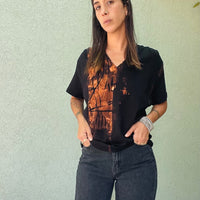 חולצת טי וי - שחור