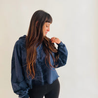 Jersey Cotton Hoodie - Navy