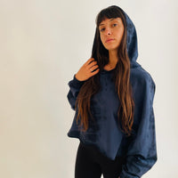 Jersey Cotton Hoodie - Navy