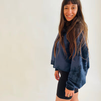 Jersey Cotton Hoodie - Navy