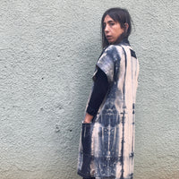 Cotton Nomad Vest - stone & navy