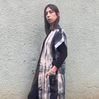 Cotton Nomad Vest - stone & navy