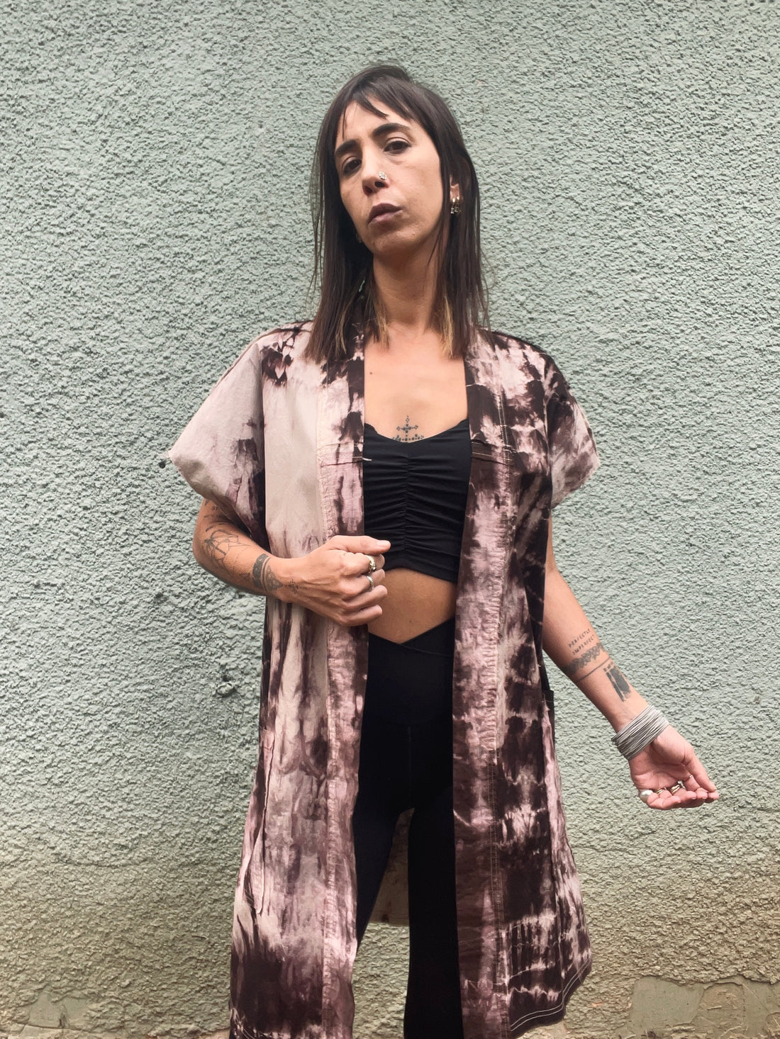 וסט נוודים - חום ווש