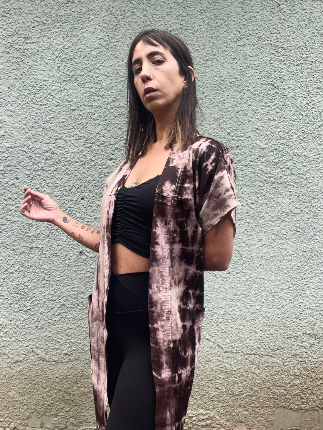 וסט נוודים - חום ווש