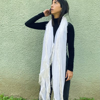 White Fringed Shawl