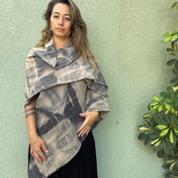 שאל כותנה צביעת שיבורי - אפור