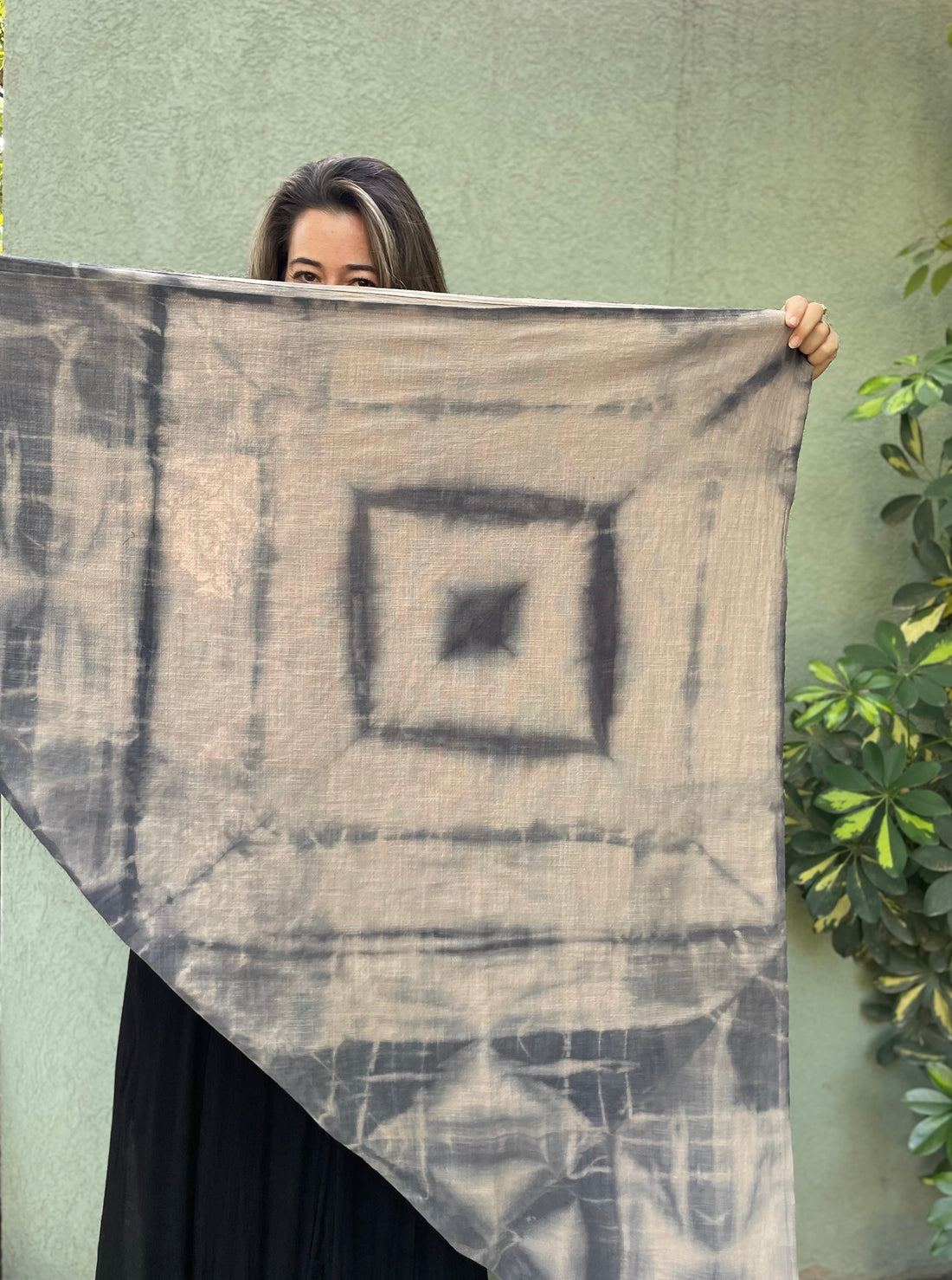 שאל כותנה צביעת שיבורי - אפור