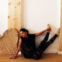 Yoga Leggings - Gold & Black