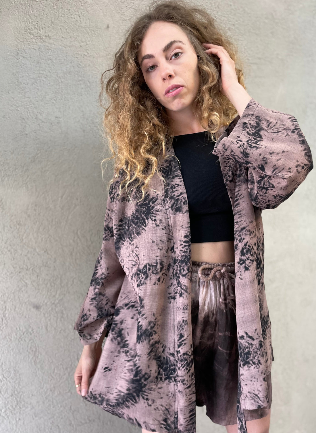 קימונו כותנה דקיק - בלאש