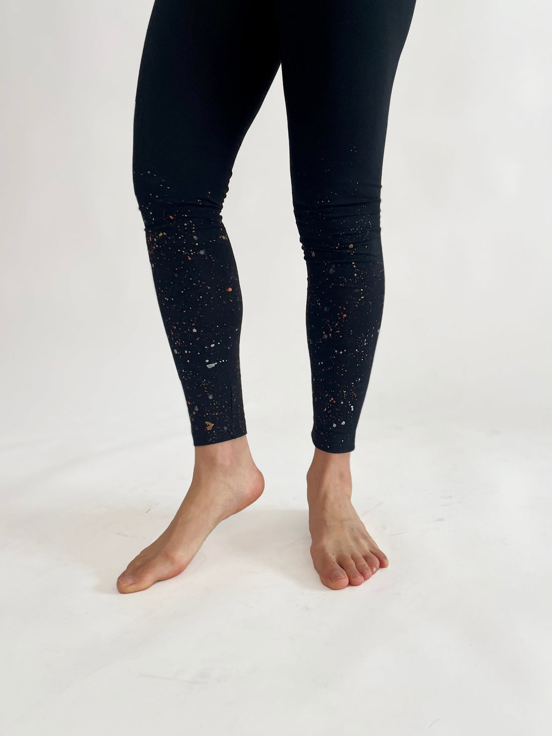 Cotton Leggings - Metallic Galaxy Drip Drop