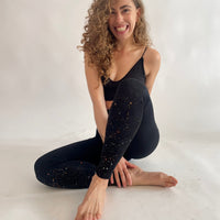 Cotton Leggings - Metallic Galaxy Drip Drop