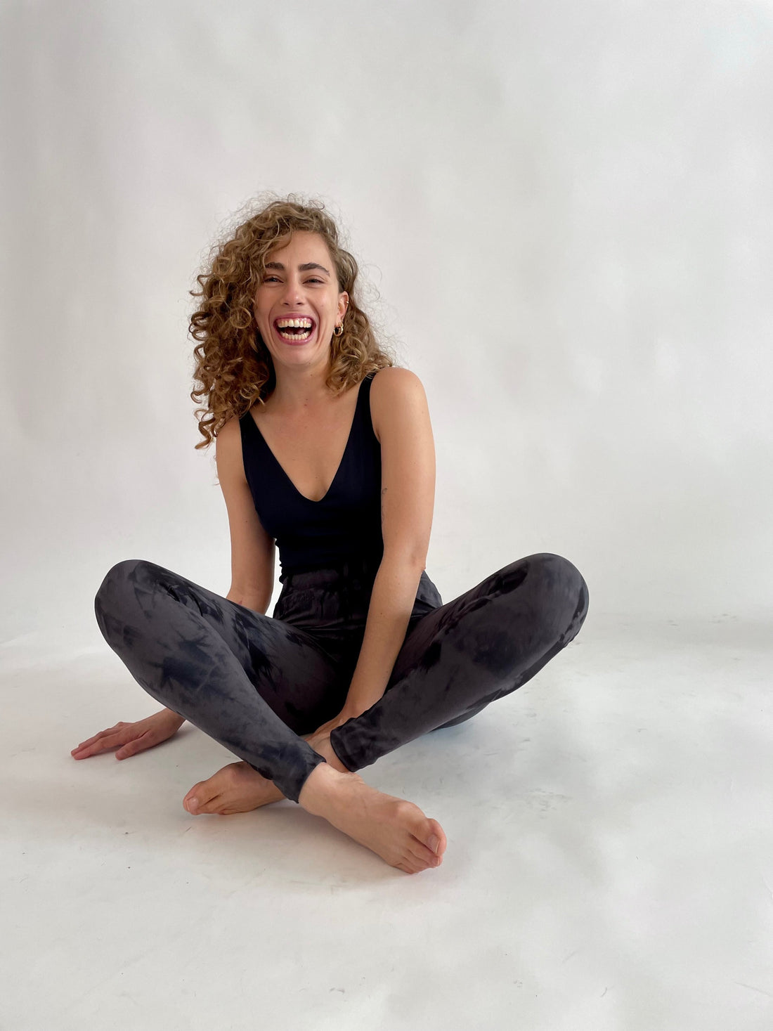 טייץ טאי דאי כותנה - שחור