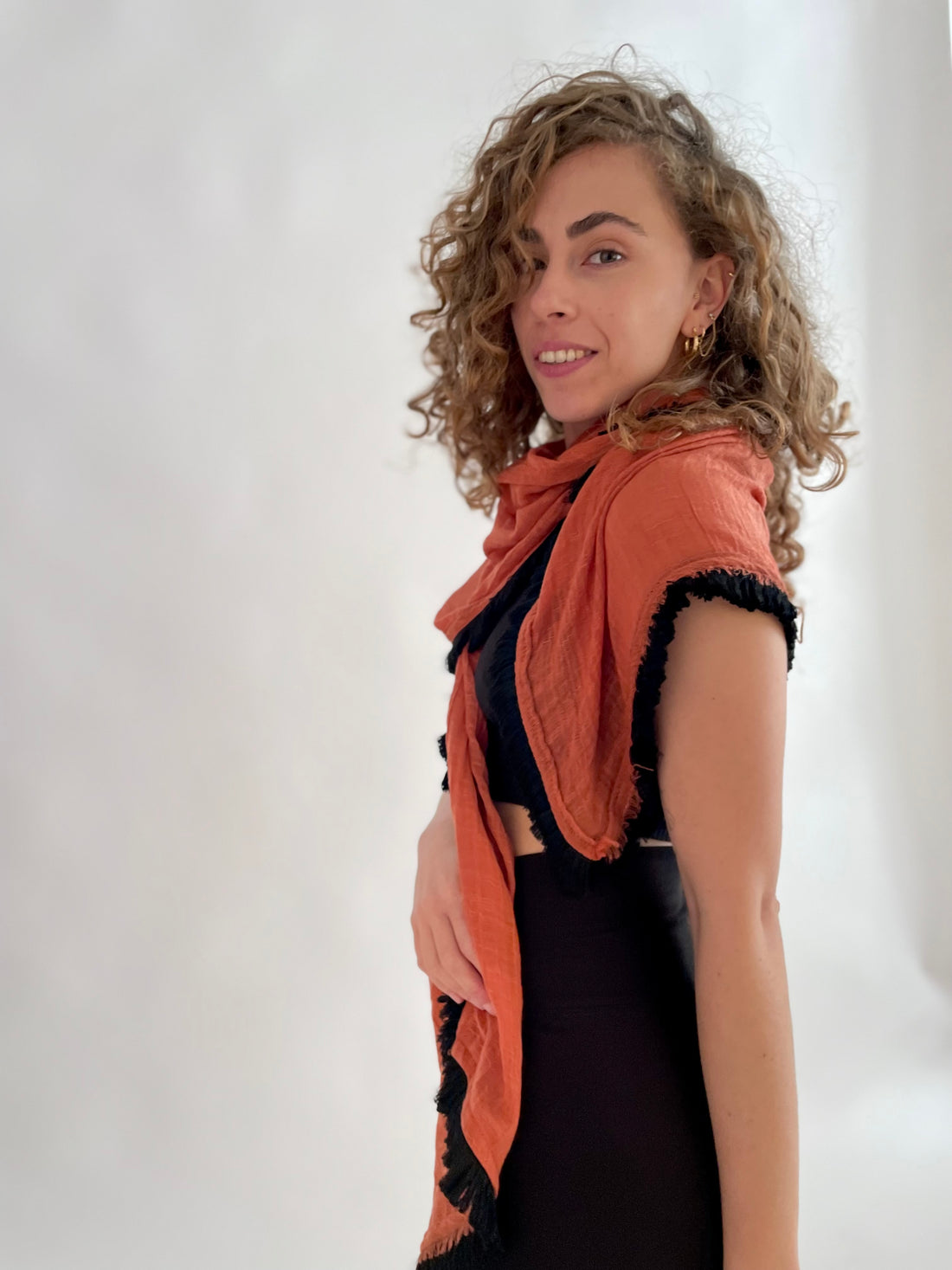 צעיף פרנזים כתום