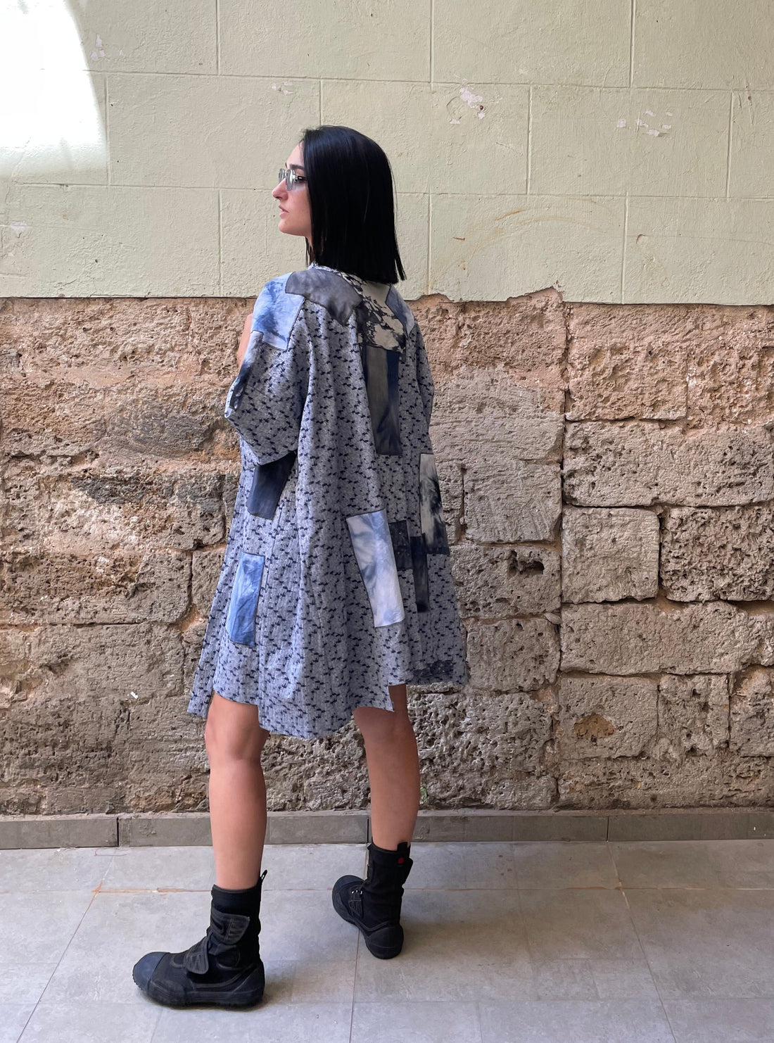 קימונו ג'קארד פאצ'ים