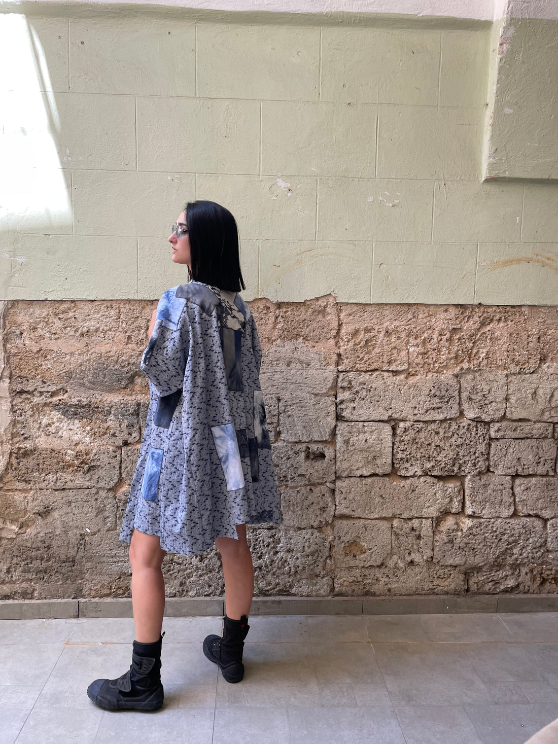 קימונו ג'קארד פאצ'ים