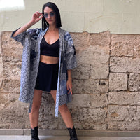 קימונו ג'קארד פאצ'ים