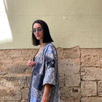 קימונו ג'קארד פאצ'ים