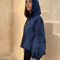 Jersey Cotton Hoodie - Navy