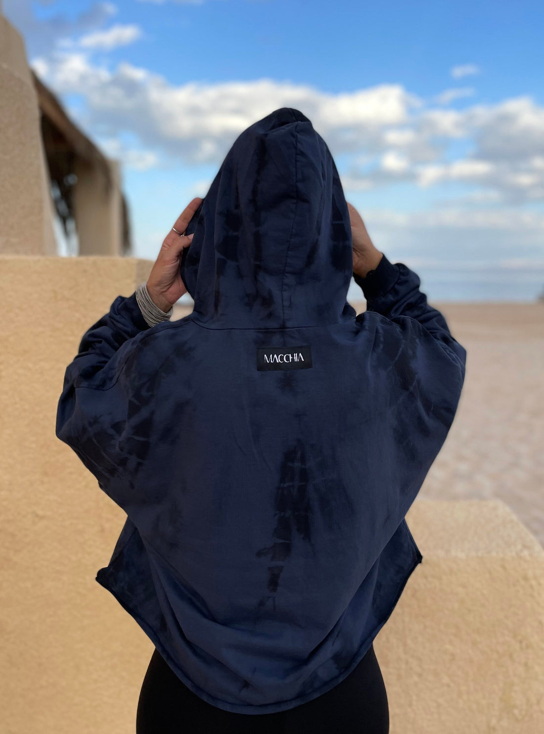 Jersey Cotton Hoodie - Navy