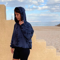 Jersey Cotton Hoodie - Navy