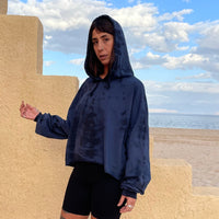 Jersey Cotton Hoodie - Navy