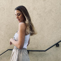 Halter Tank top - White