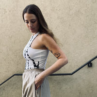 Halter Tank top - White