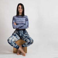 DYED JOGGER PANTS - Blue