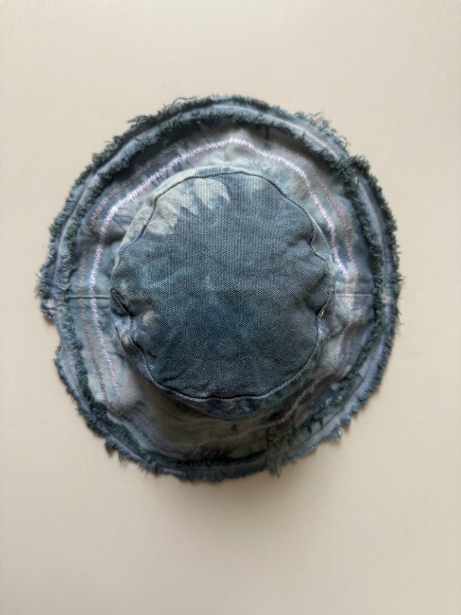 Marble & Embroidery Cotton Hat - Shlompon