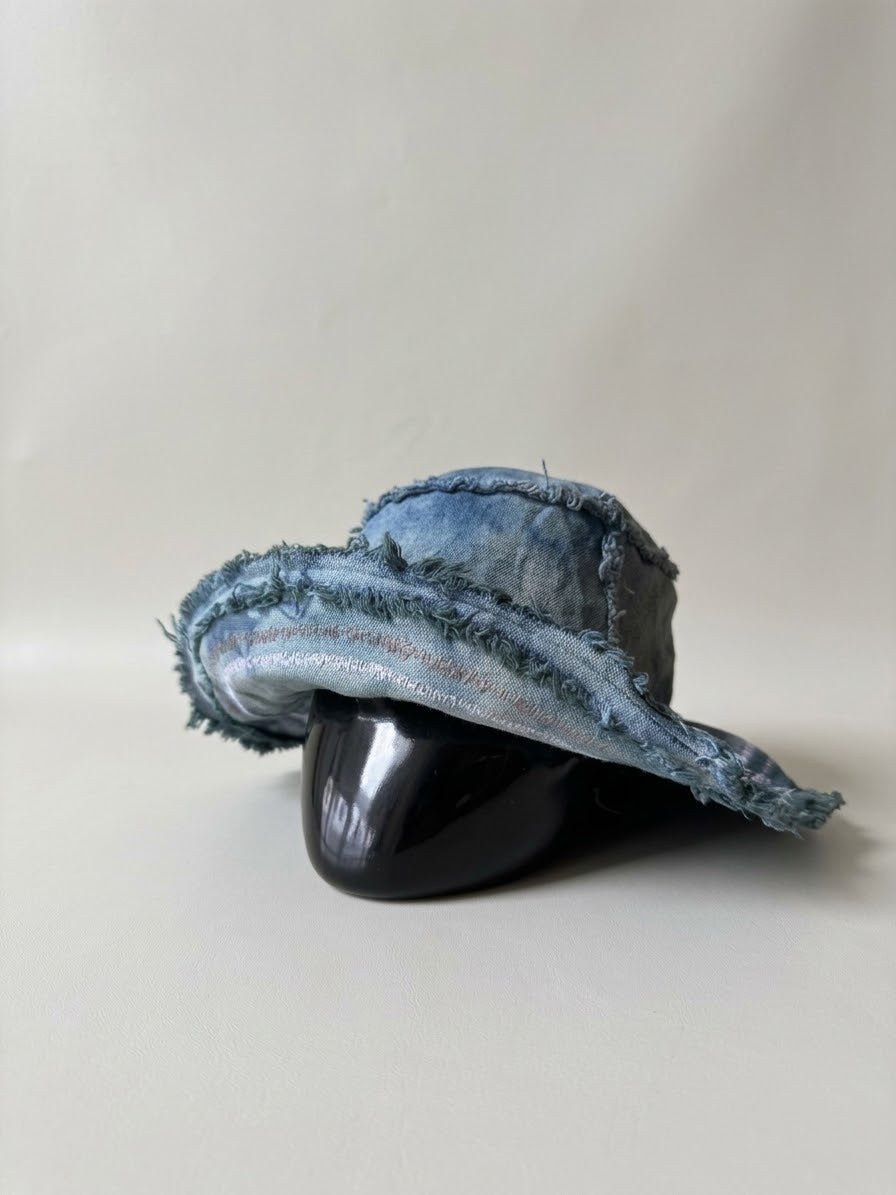 Marble & Embroidery Cotton Hat - Shlompon