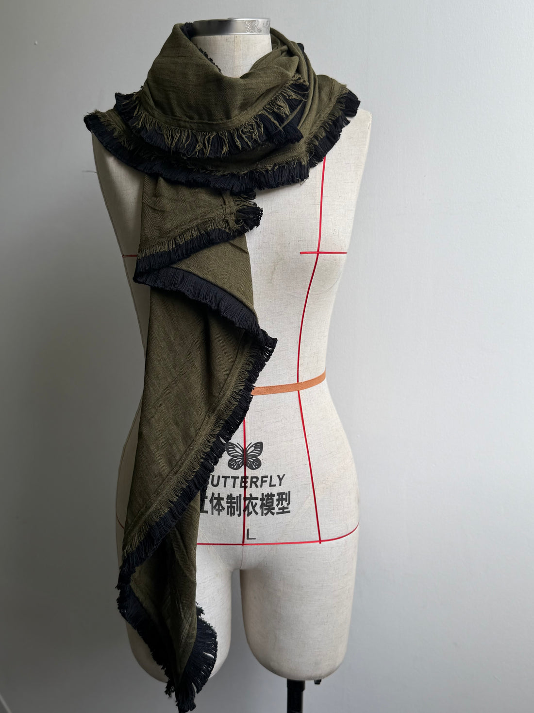 Extra large scarf - Olive