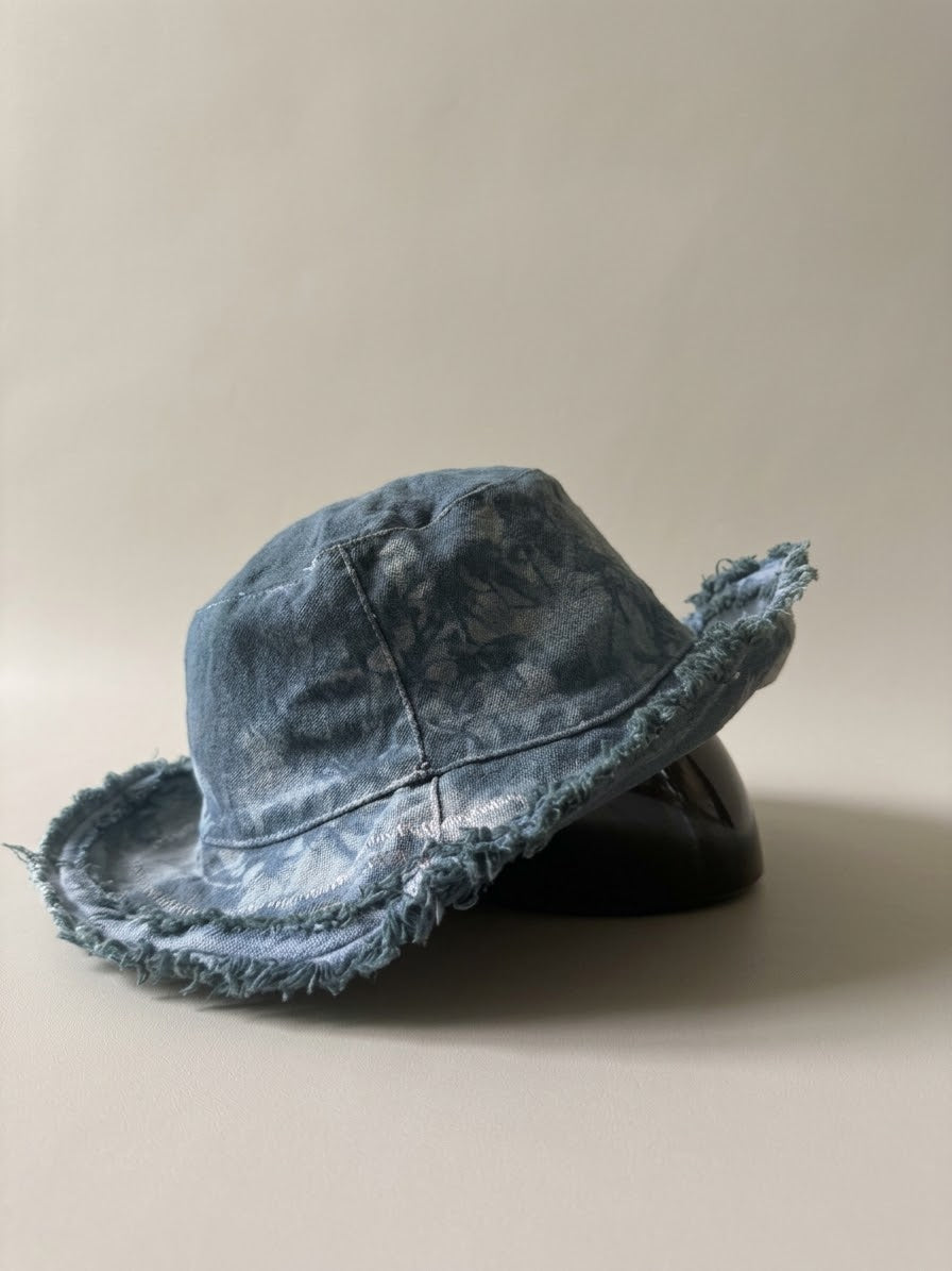 Marble & Embroidery Cotton Hat - Shlompon