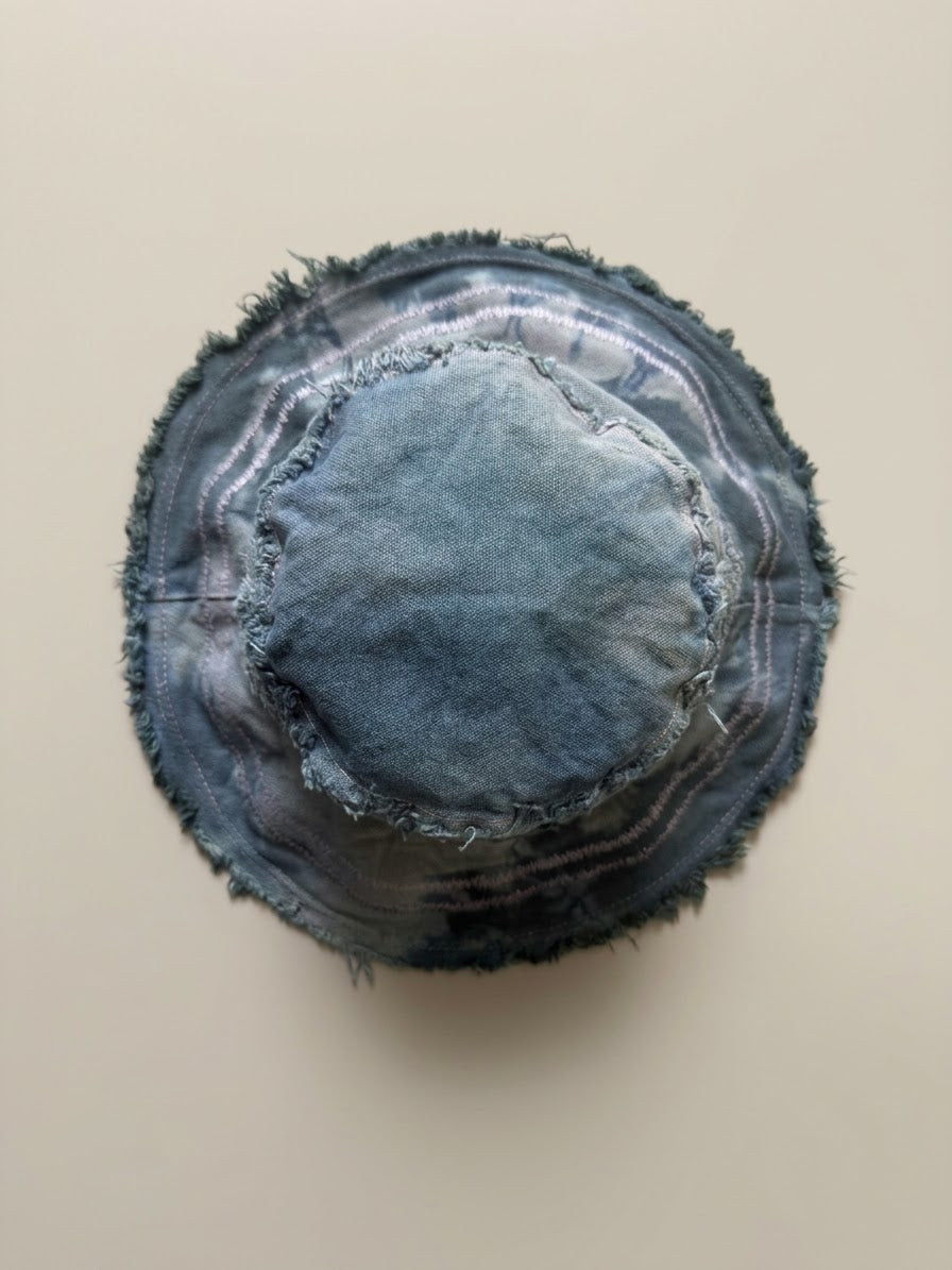 Marble & Embroidery Cotton Hat - Shlompon