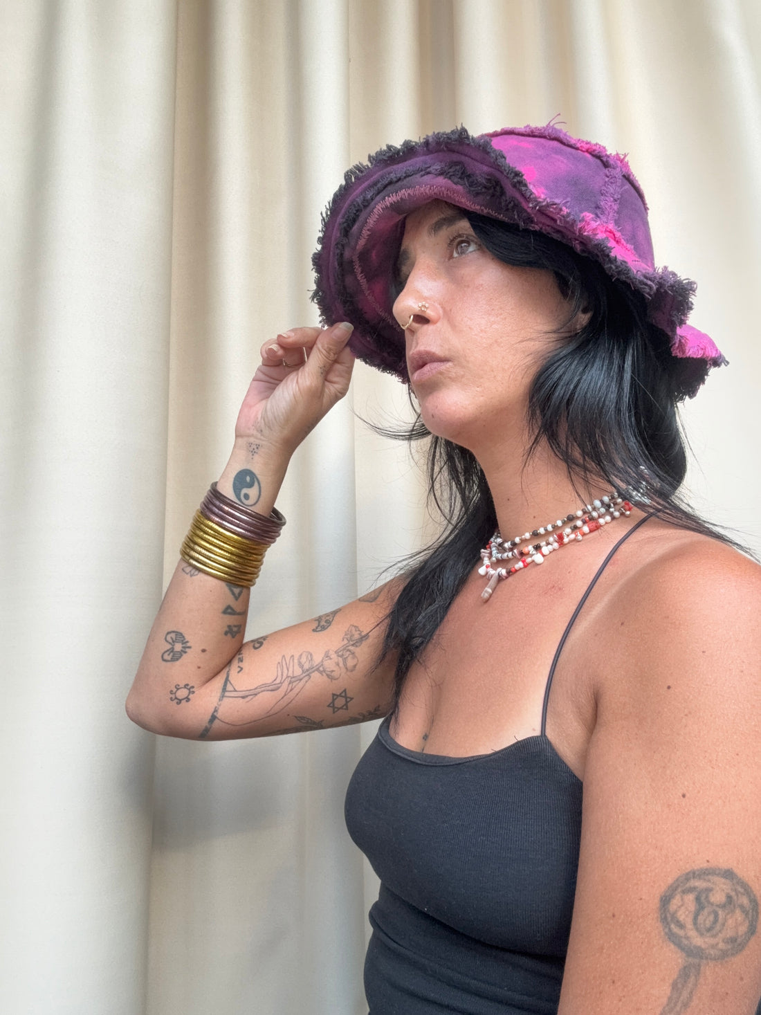 Embroidery & wash Cotton Hat - Carmel