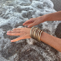 Single White Gold Metallic bracelet - Size 2