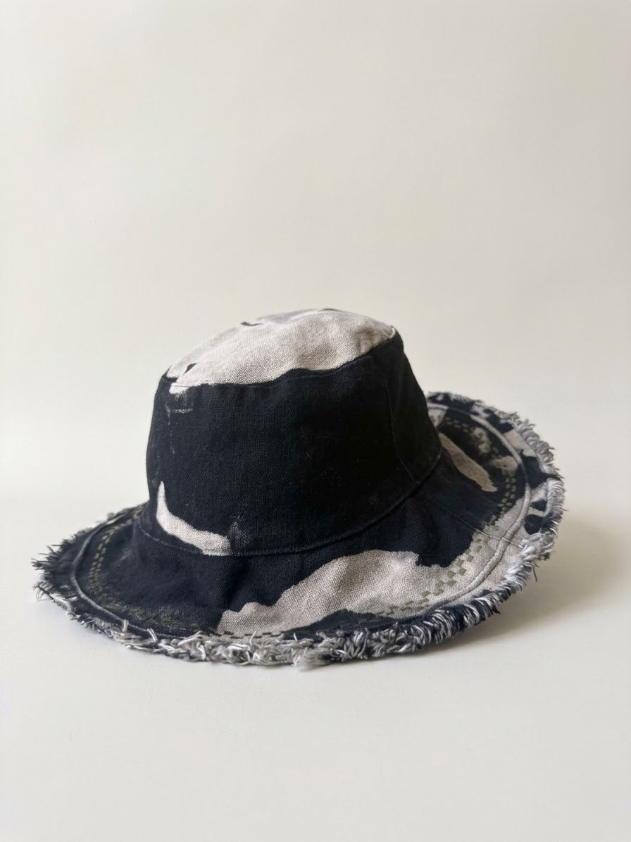 Marble & Embroidery Cotton Hat - Agam