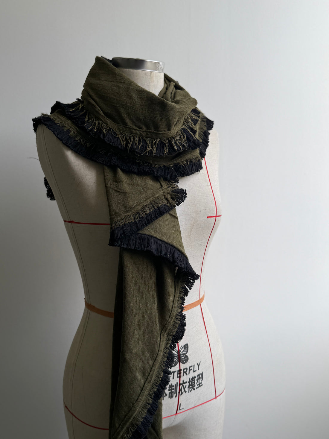 Extra large scarf - Olive