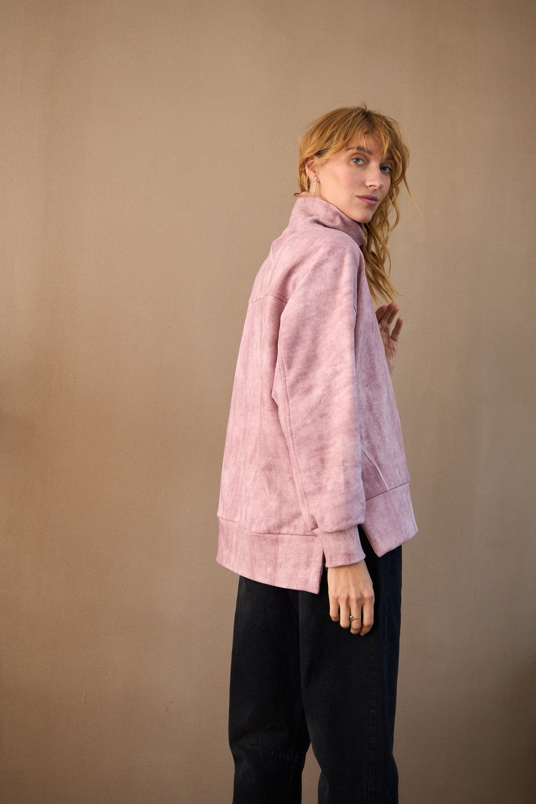 Turtleneck jumper - pink