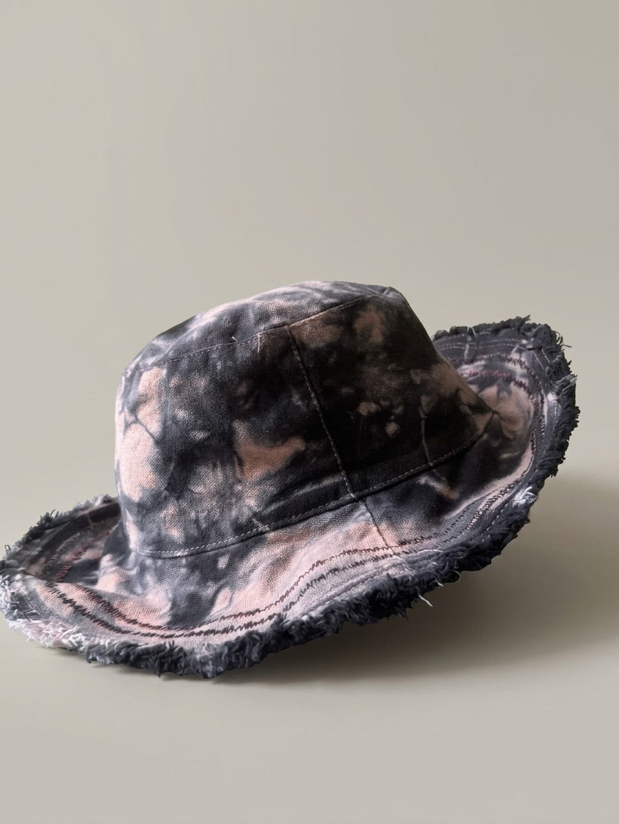 Marble & Embroidery Cotton Hat - Noit