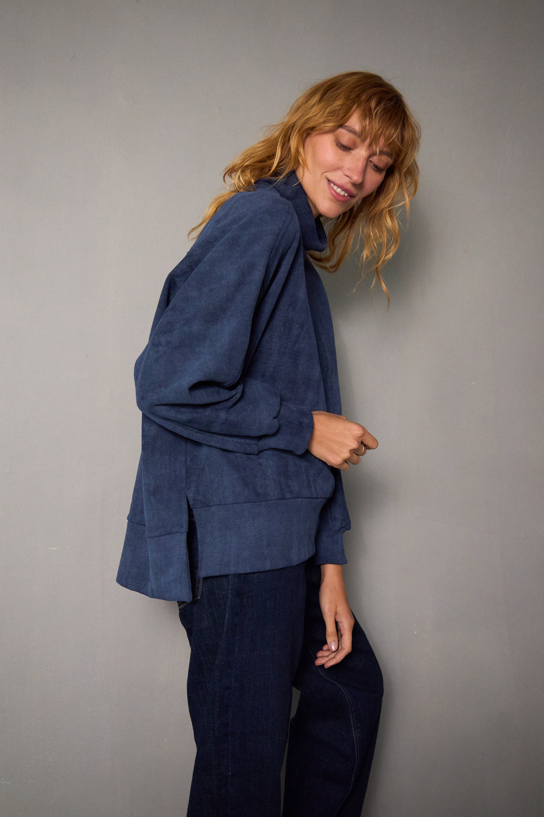 Turtleneck jumper - Blue