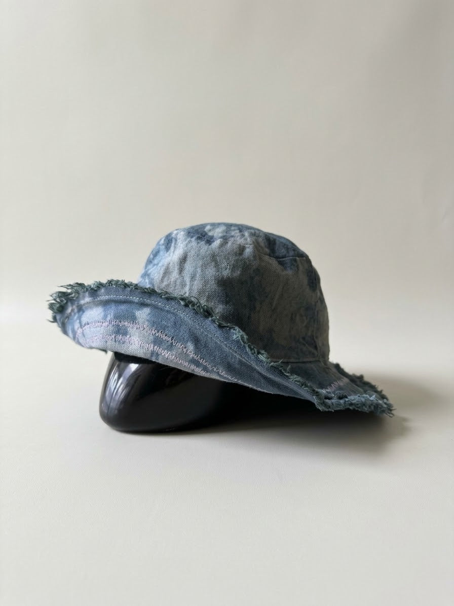 Marble & Embroidery Cotton Hat - Shlompon