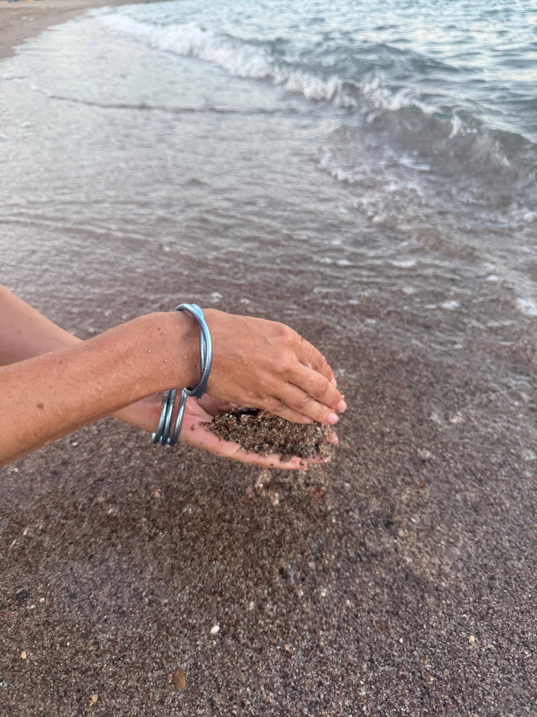 Single Light blue Metallic bracelet - Size 1