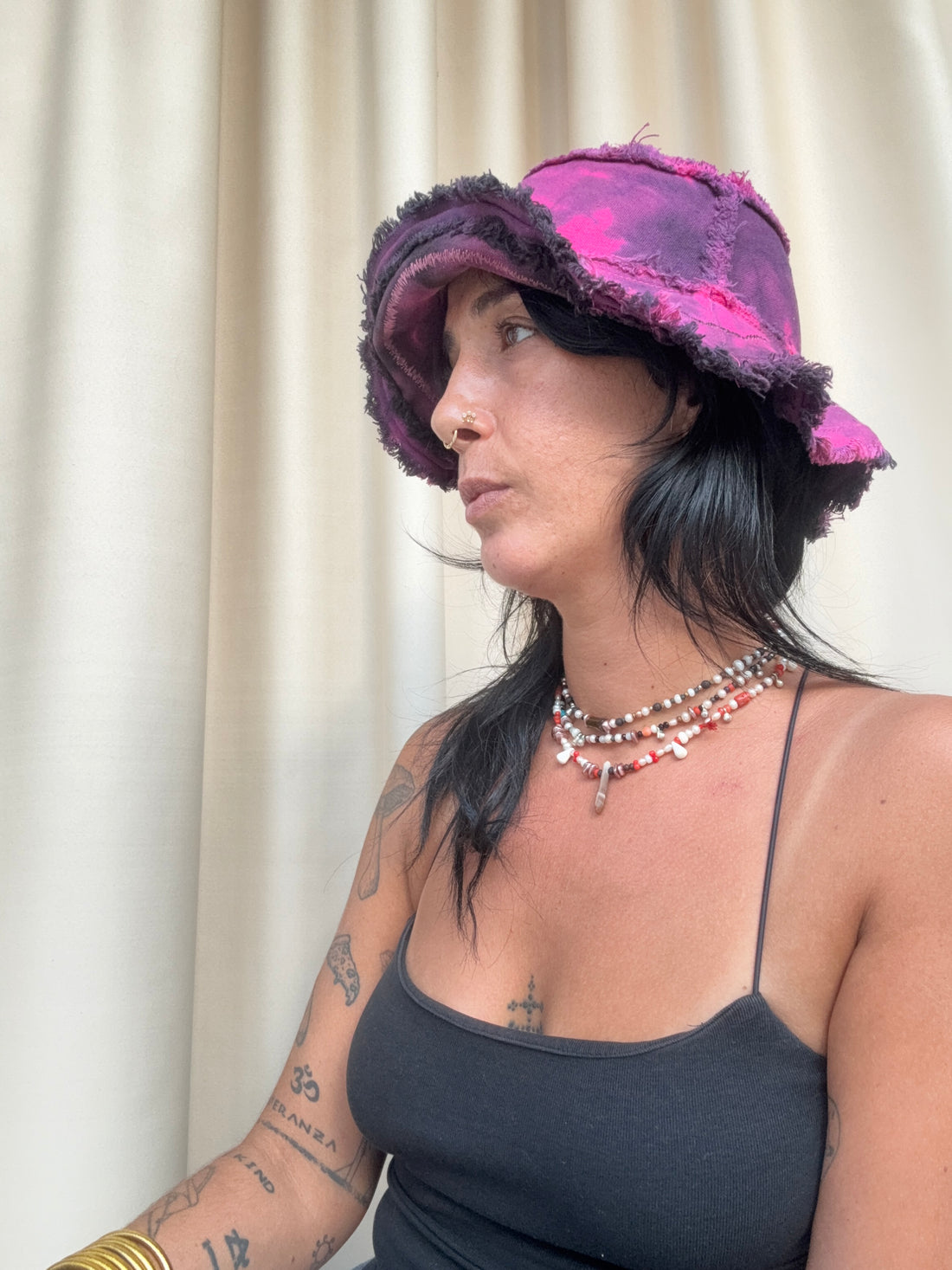 Embroidery & wash Cotton Hat - Carmel
