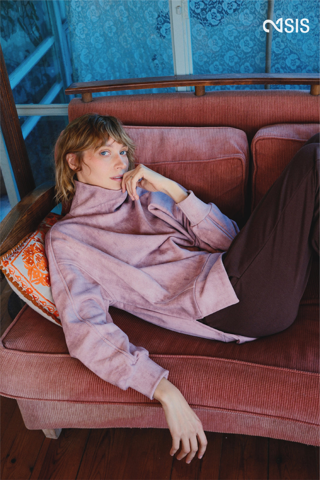 Turtleneck jumper - pink