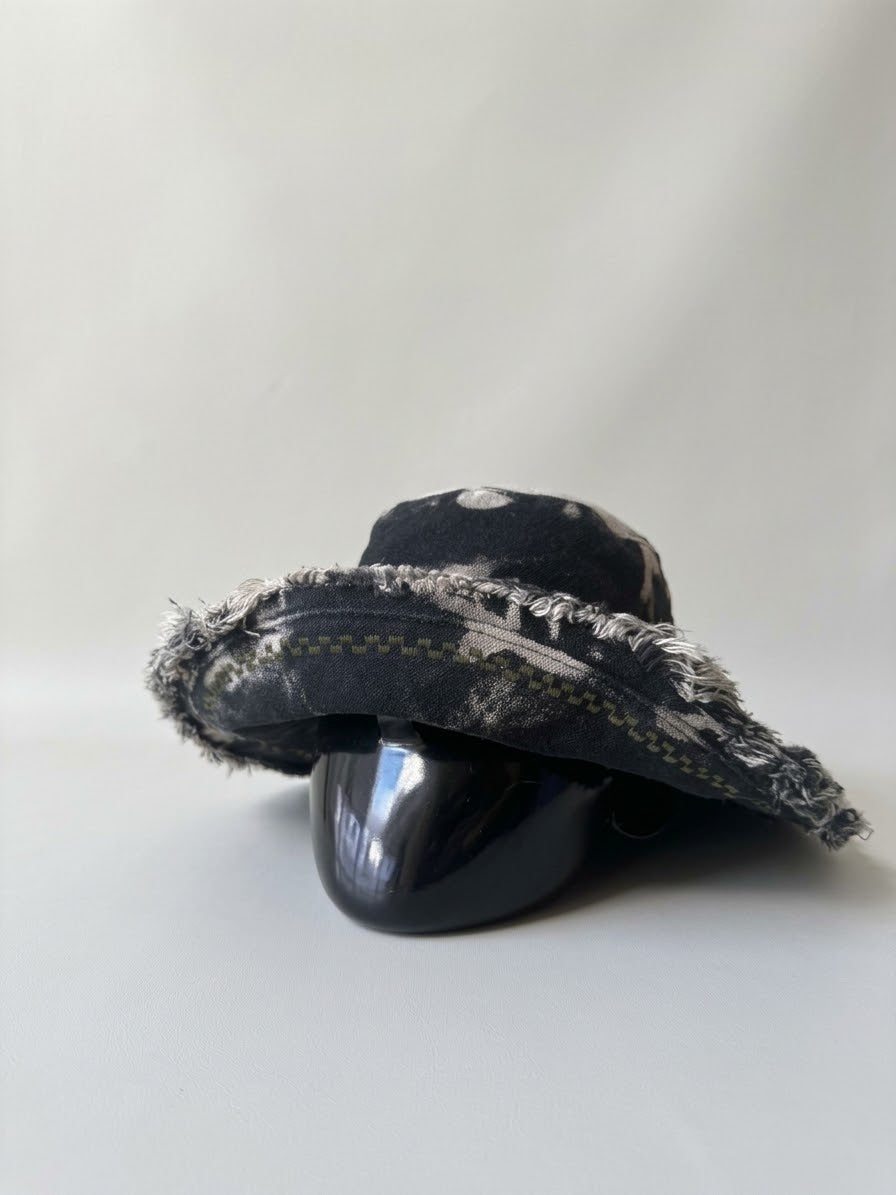 Marble & Embroidery Cotton Hat - Agam