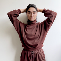 Cropped Jumper - Brown