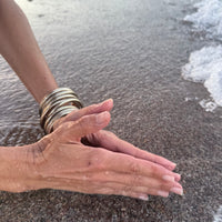 Single White Gold Metallic bracelet - Size 2